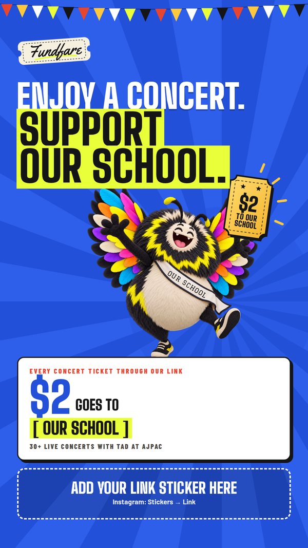 Fundfare Instagram story with space for a link sticker